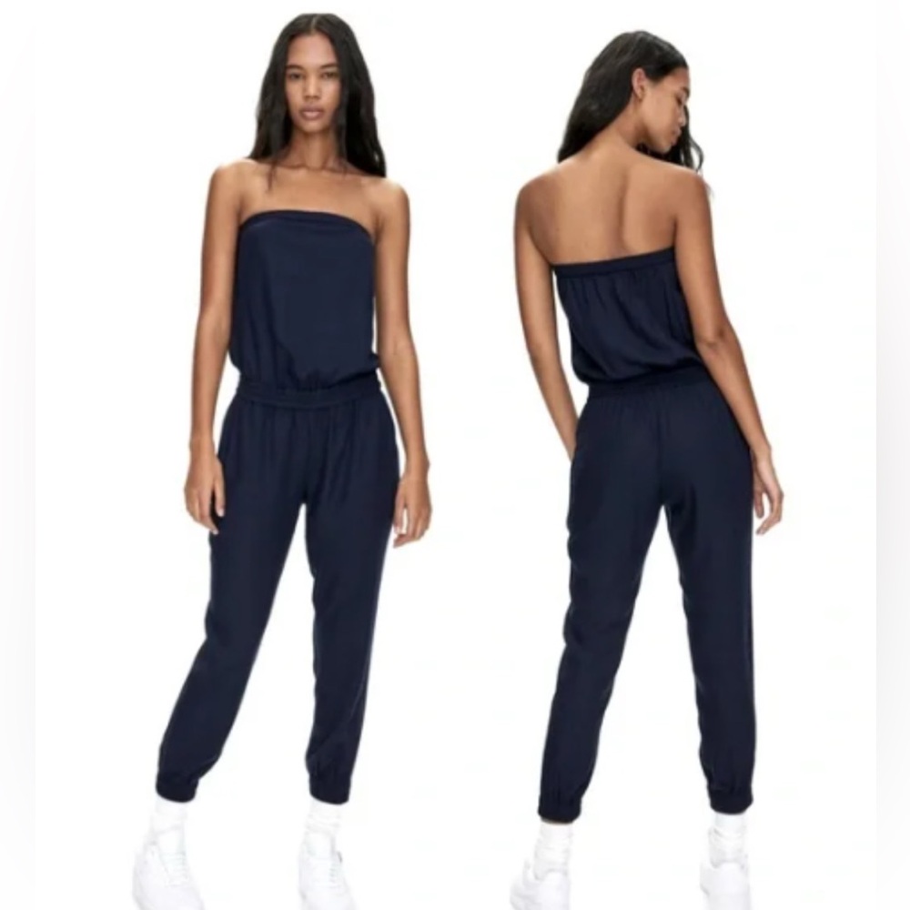 Aritzia Talula Black Strapless Jumpsuit Relaxed Fit